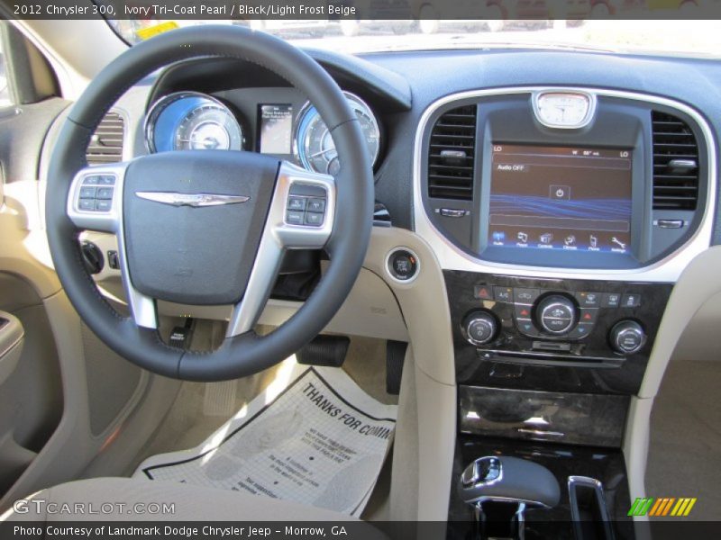 Ivory Tri-Coat Pearl / Black/Light Frost Beige 2012 Chrysler 300
