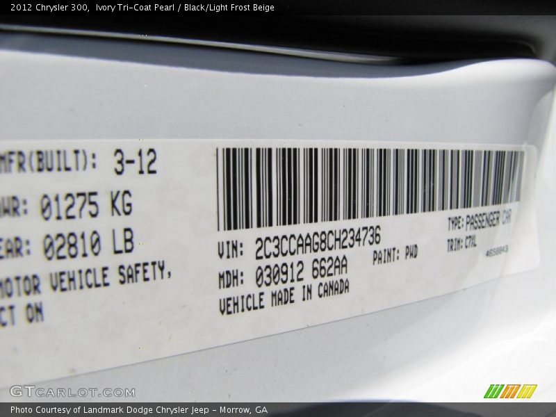 PWD - 2012 Chrysler 300 