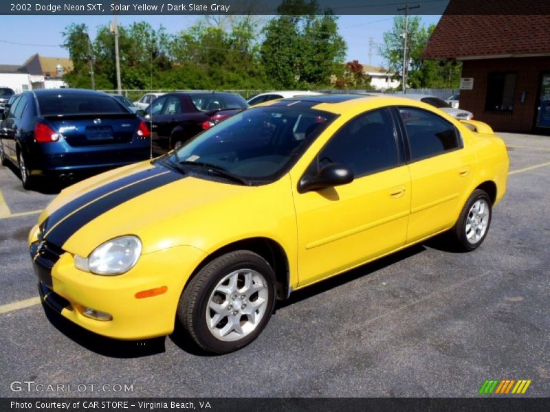 Solar Yellow / Dark Slate Gray 2002 Dodge Neon SXT