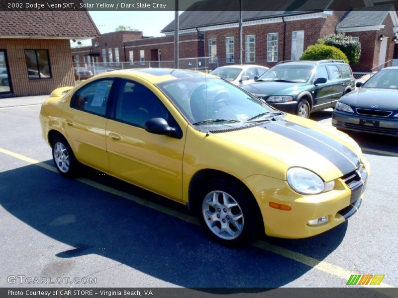 Solar Yellow / Dark Slate Gray 2002 Dodge Neon SXT