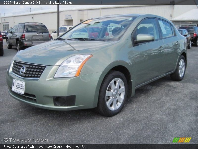 Metallic Jade / Beige 2007 Nissan Sentra 2.0 S