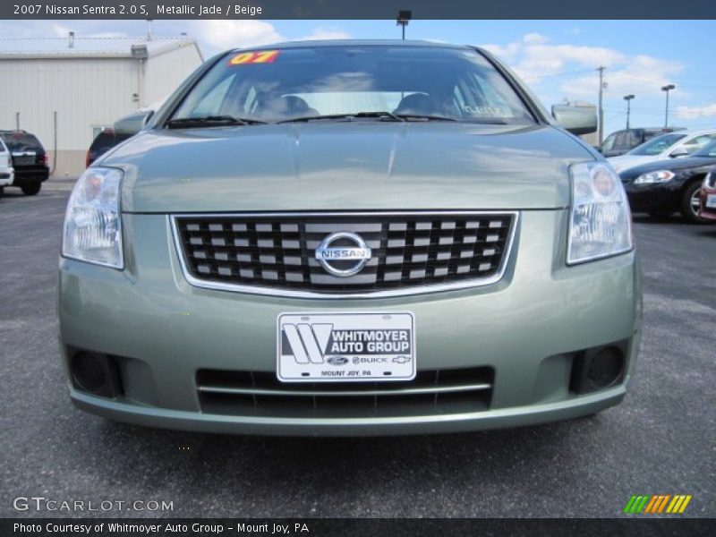 Metallic Jade / Beige 2007 Nissan Sentra 2.0 S