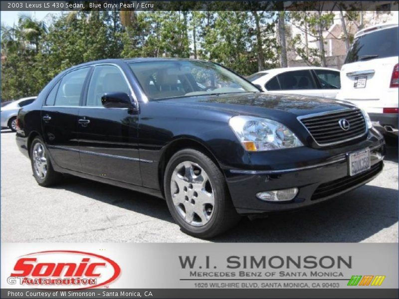Blue Onyx Pearl / Ecru 2003 Lexus LS 430 Sedan
