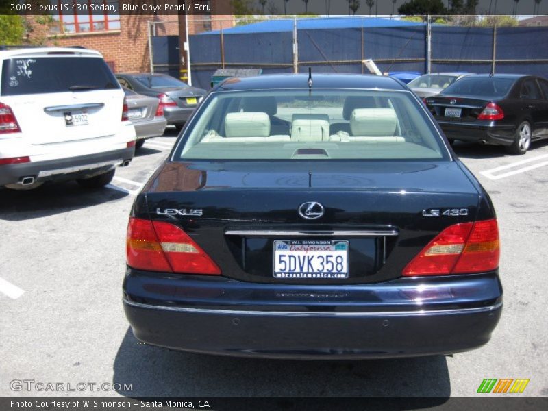 Blue Onyx Pearl / Ecru 2003 Lexus LS 430 Sedan