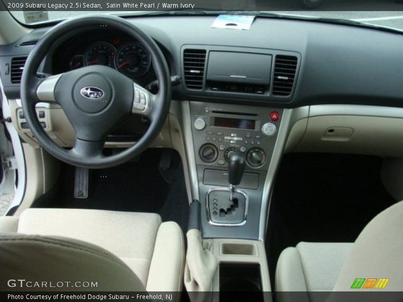 Satin White Pearl / Warm Ivory 2009 Subaru Legacy 2.5i Sedan