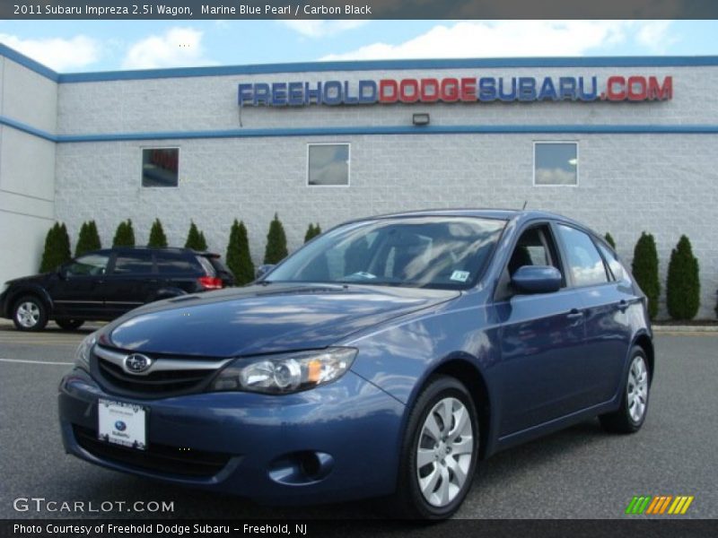 Marine Blue Pearl / Carbon Black 2011 Subaru Impreza 2.5i Wagon