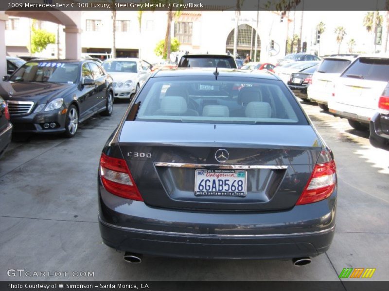 Steel Grey Metallic / Grey/Black 2009 Mercedes-Benz C 300 Luxury