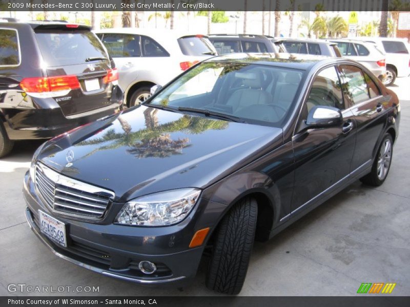 Steel Grey Metallic / Grey/Black 2009 Mercedes-Benz C 300 Luxury
