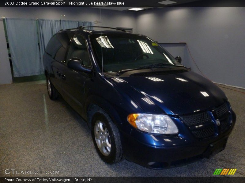 Midnight Blue Pearl / Navy Blue 2003 Dodge Grand Caravan Sport
