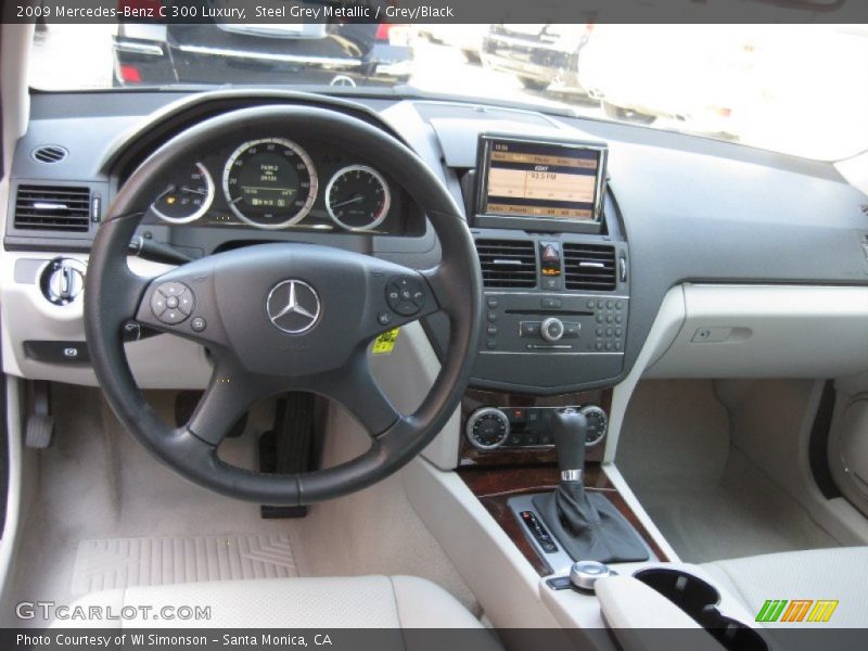Steel Grey Metallic / Grey/Black 2009 Mercedes-Benz C 300 Luxury