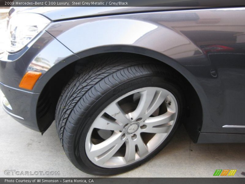 Steel Grey Metallic / Grey/Black 2009 Mercedes-Benz C 300 Luxury