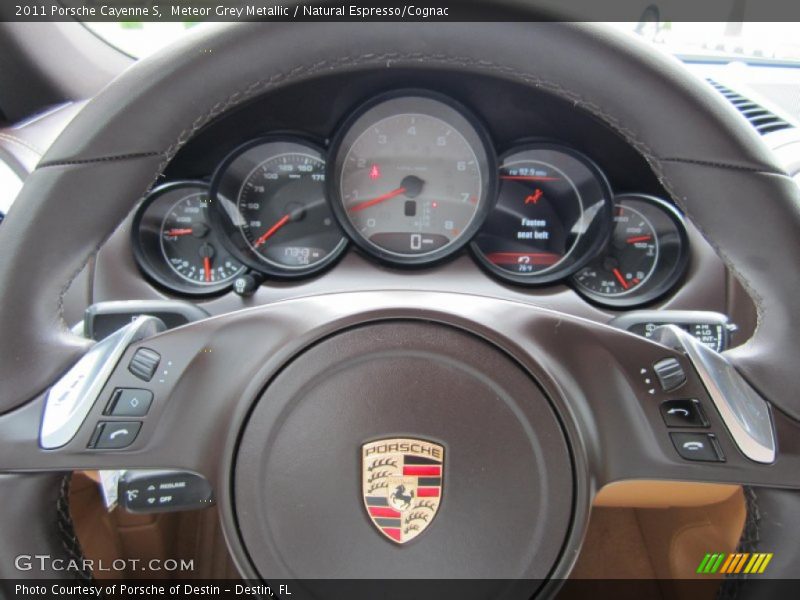 Meteor Grey Metallic / Natural Espresso/Cognac 2011 Porsche Cayenne S