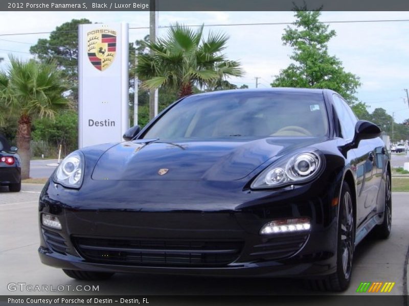 Black / Luxor Beige 2012 Porsche Panamera S