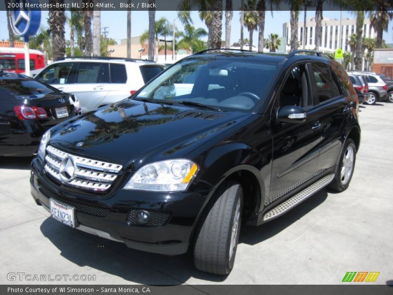 Black / Black 2008 Mercedes-Benz ML 350 4Matic
