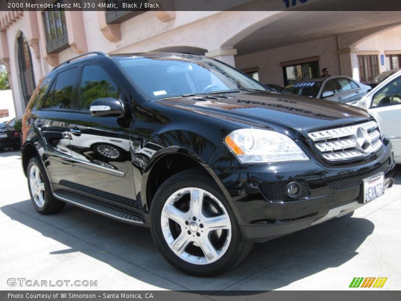 Black / Black 2008 Mercedes-Benz ML 350 4Matic