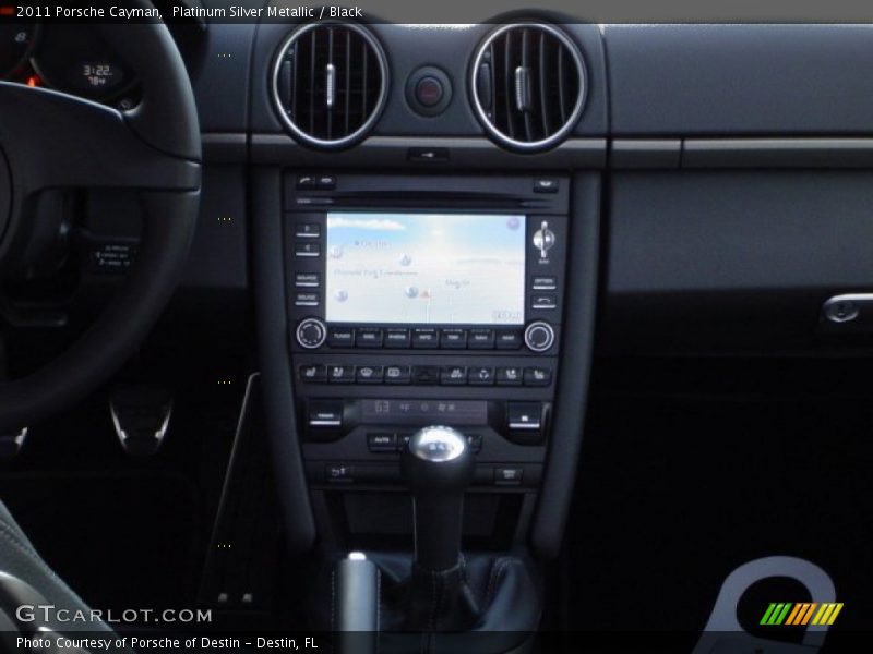 Platinum Silver Metallic / Black 2011 Porsche Cayman