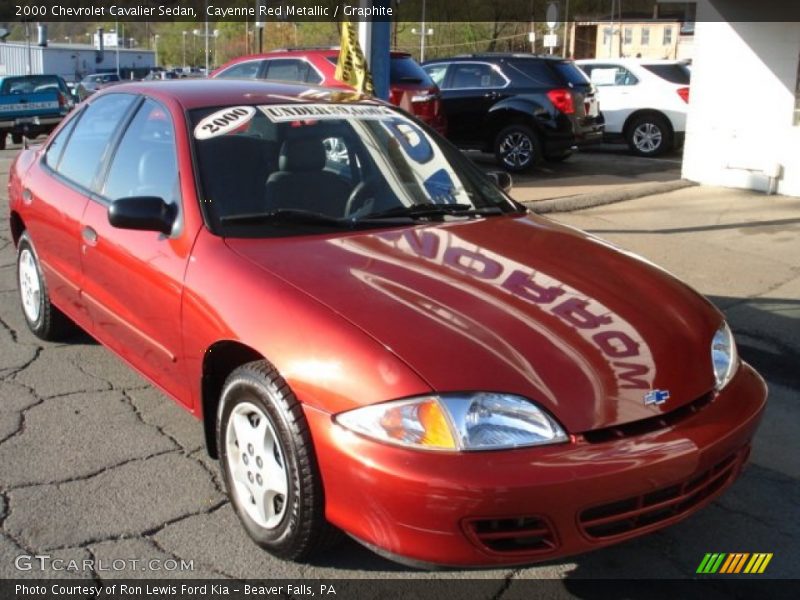 Cayenne Red Metallic / Graphite 2000 Chevrolet Cavalier Sedan