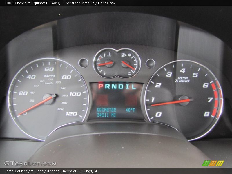 Silverstone Metallic / Light Gray 2007 Chevrolet Equinox LT AWD