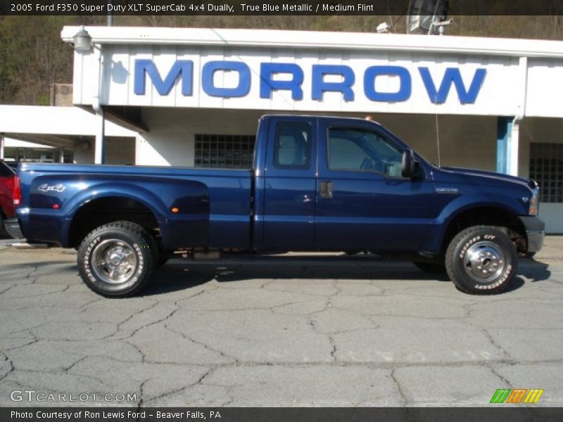 True Blue Metallic / Medium Flint 2005 Ford F350 Super Duty XLT SuperCab 4x4 Dually