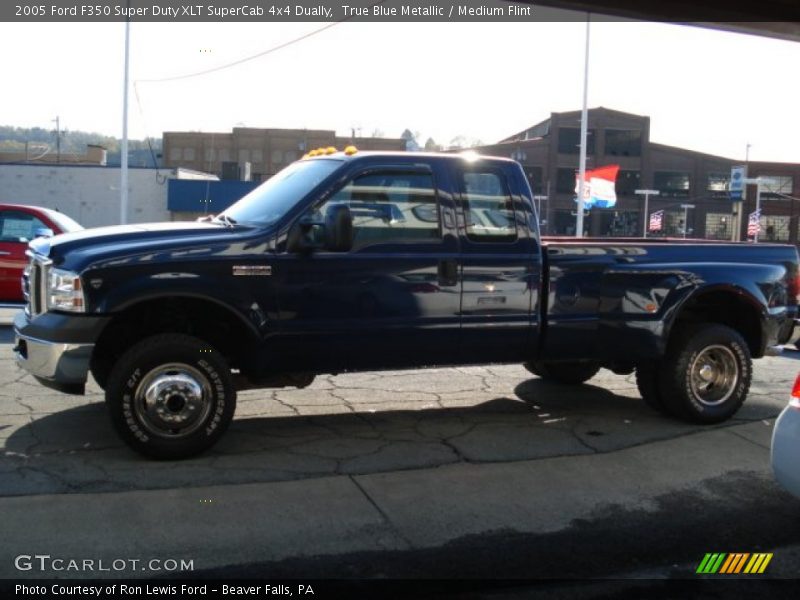 True Blue Metallic / Medium Flint 2005 Ford F350 Super Duty XLT SuperCab 4x4 Dually