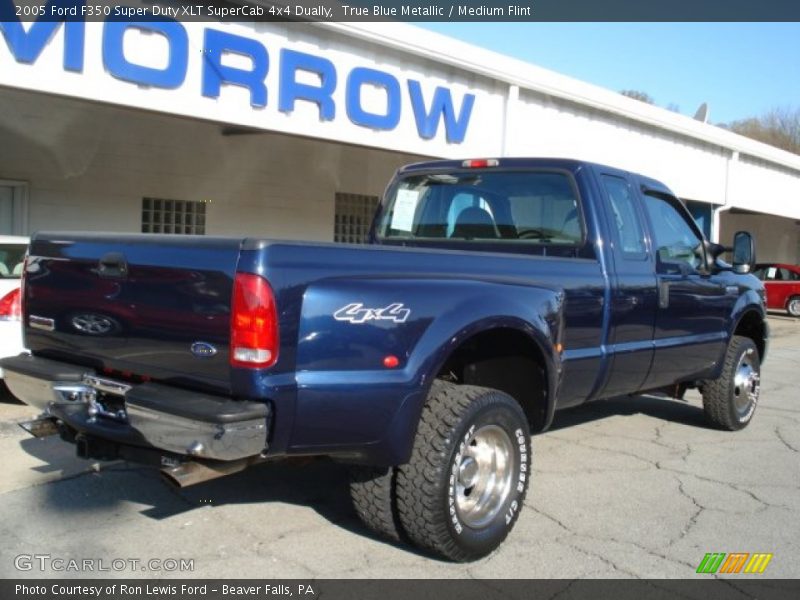 True Blue Metallic / Medium Flint 2005 Ford F350 Super Duty XLT SuperCab 4x4 Dually