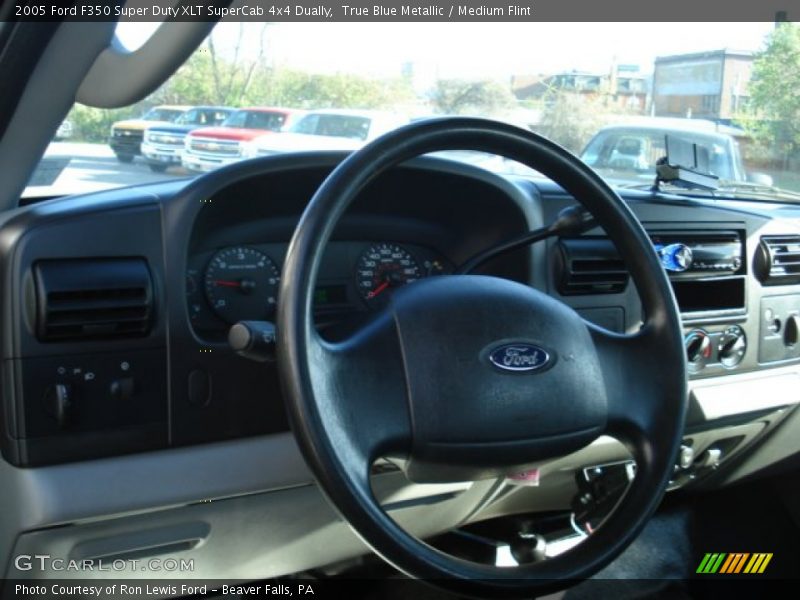 True Blue Metallic / Medium Flint 2005 Ford F350 Super Duty XLT SuperCab 4x4 Dually