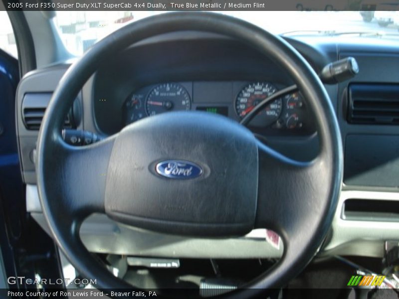 True Blue Metallic / Medium Flint 2005 Ford F350 Super Duty XLT SuperCab 4x4 Dually