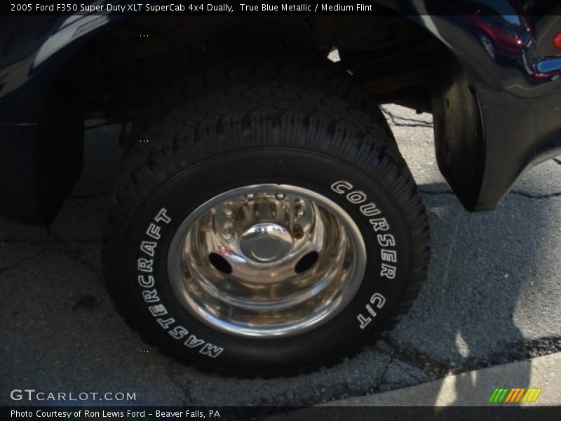 True Blue Metallic / Medium Flint 2005 Ford F350 Super Duty XLT SuperCab 4x4 Dually