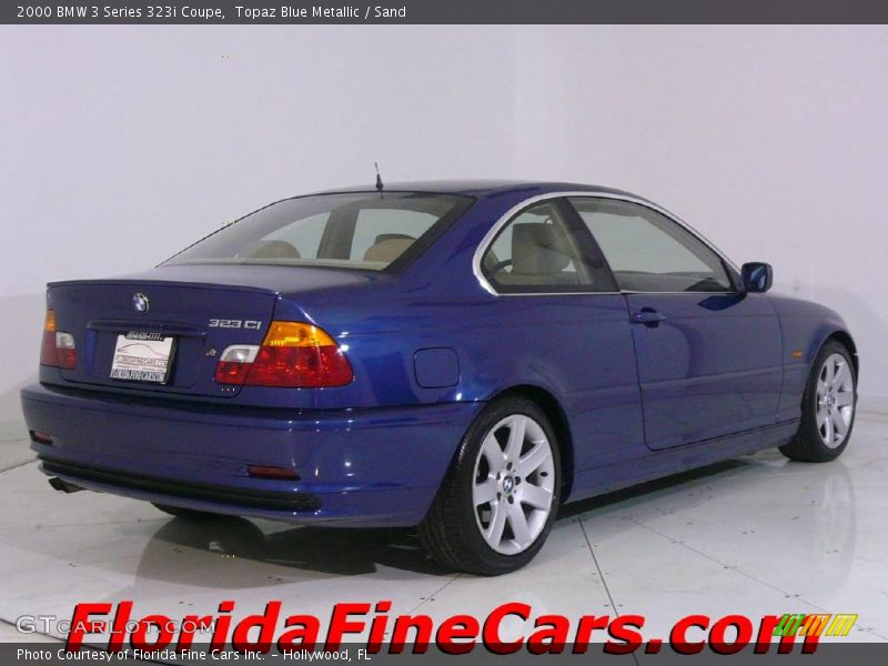 Topaz Blue Metallic / Sand 2000 BMW 3 Series 323i Coupe