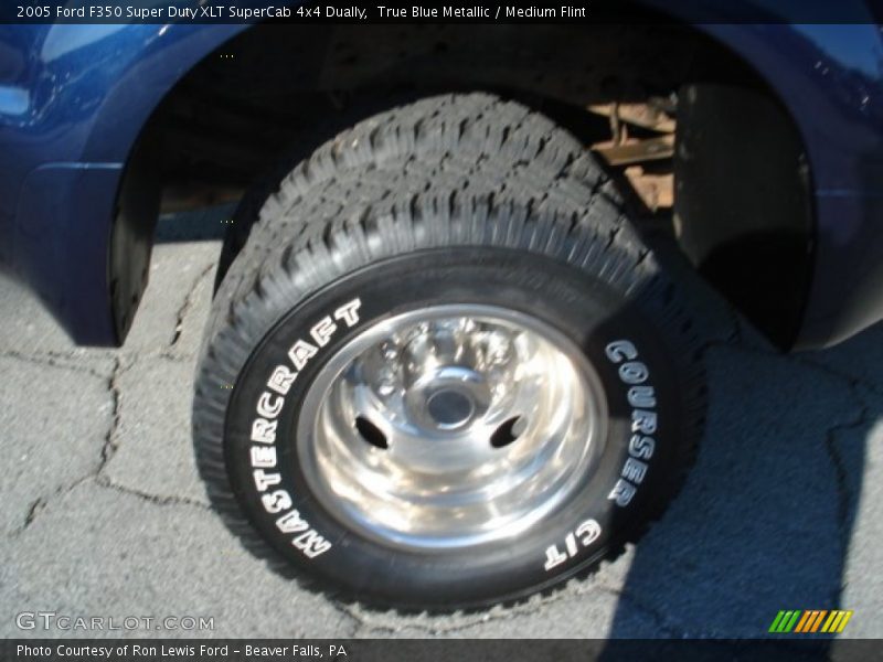 True Blue Metallic / Medium Flint 2005 Ford F350 Super Duty XLT SuperCab 4x4 Dually