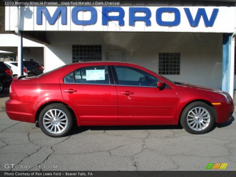 Vivid Red Metallic / Dark Charcoal 2009 Mercury Milan I4 Premier