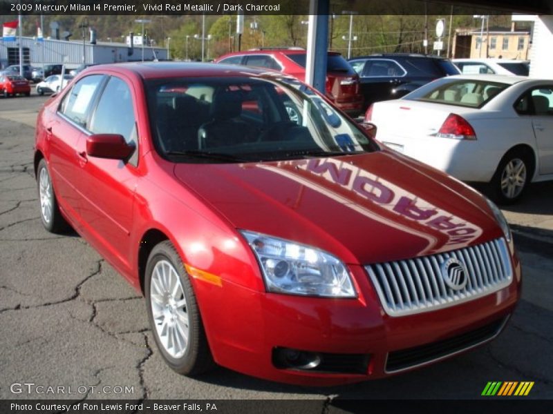 Vivid Red Metallic / Dark Charcoal 2009 Mercury Milan I4 Premier