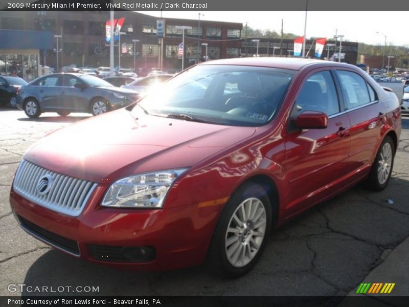 Vivid Red Metallic / Dark Charcoal 2009 Mercury Milan I4 Premier