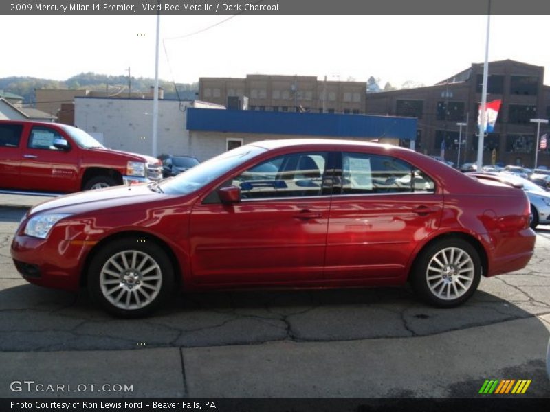 Vivid Red Metallic / Dark Charcoal 2009 Mercury Milan I4 Premier