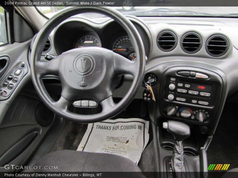 Summit White / Dark Pewter 2004 Pontiac Grand Am SE Sedan