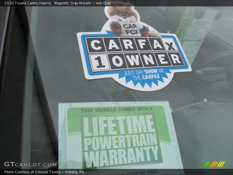 Magnetic Gray Metallic / Ash Gray 2010 Toyota Camry Hybrid