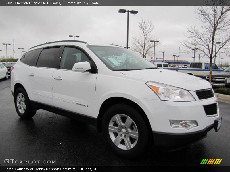 Summit White / Ebony 2009 Chevrolet Traverse LT AWD