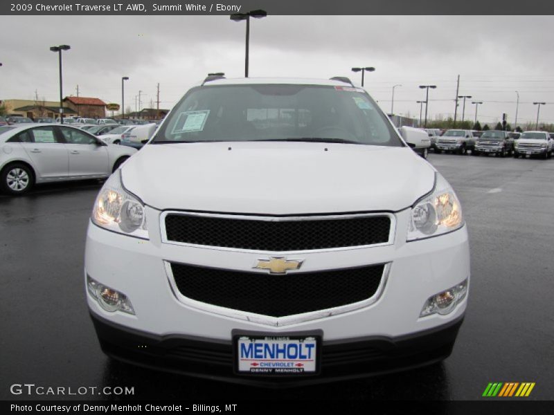 Summit White / Ebony 2009 Chevrolet Traverse LT AWD