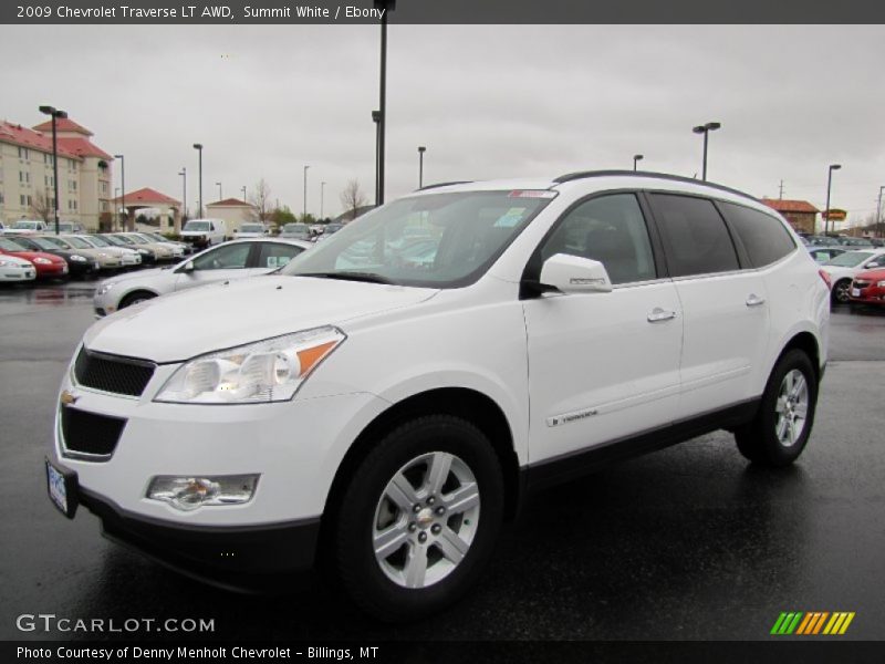Summit White / Ebony 2009 Chevrolet Traverse LT AWD