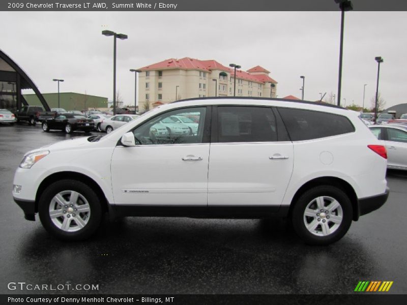 Summit White / Ebony 2009 Chevrolet Traverse LT AWD