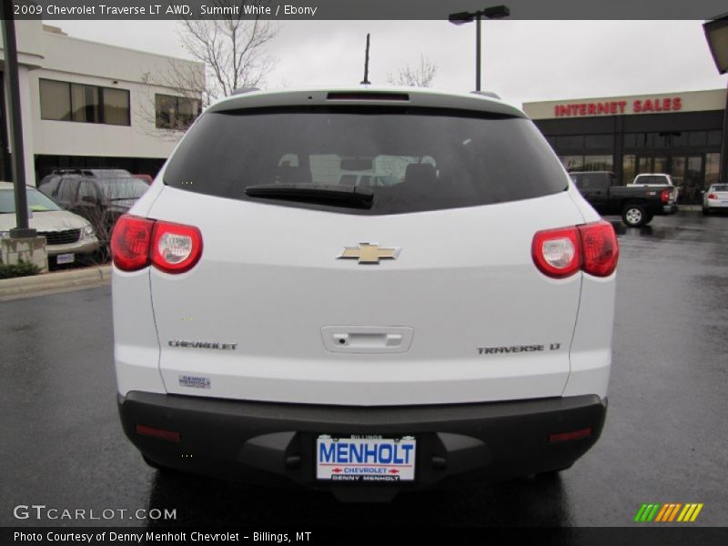 Summit White / Ebony 2009 Chevrolet Traverse LT AWD