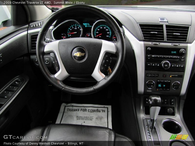 Summit White / Ebony 2009 Chevrolet Traverse LT AWD