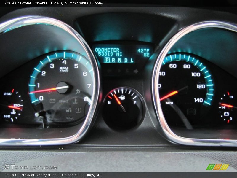 Summit White / Ebony 2009 Chevrolet Traverse LT AWD