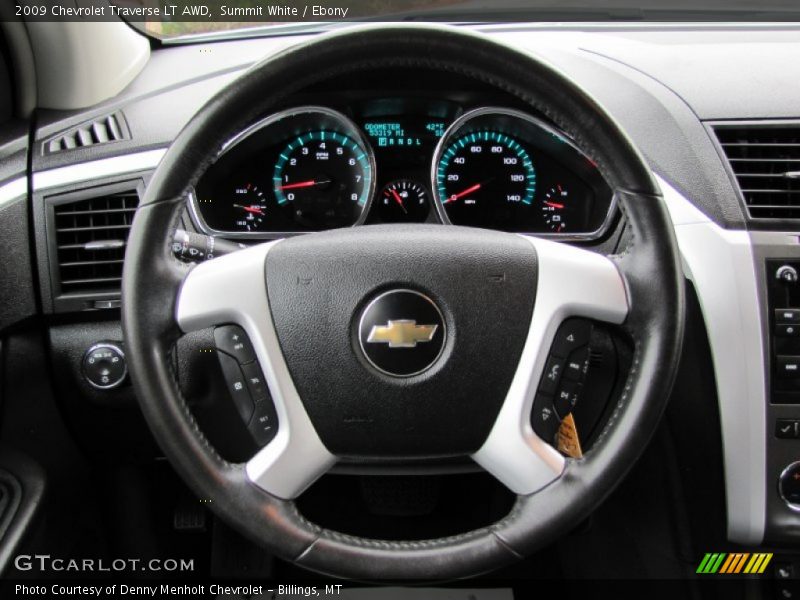 Summit White / Ebony 2009 Chevrolet Traverse LT AWD