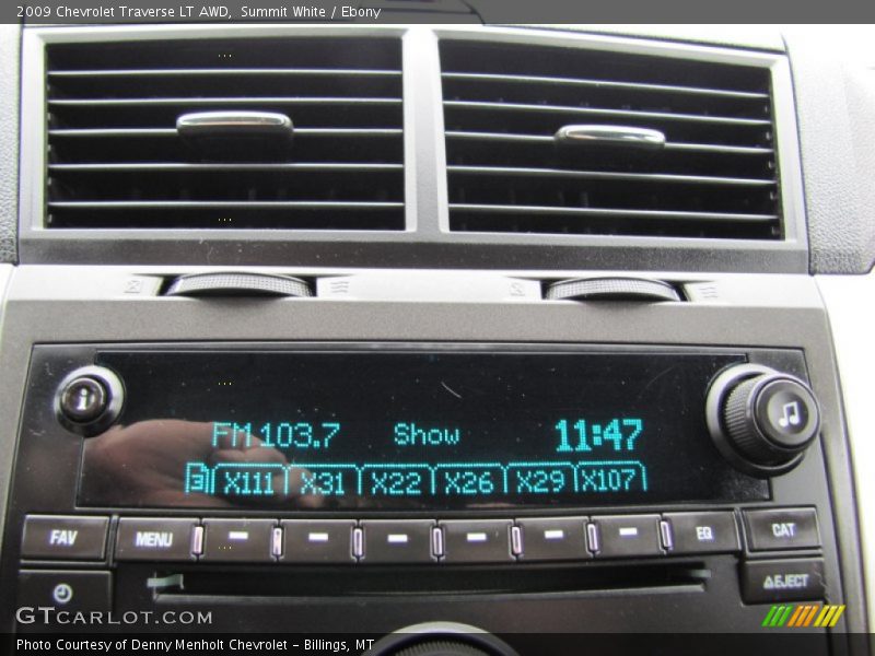 Summit White / Ebony 2009 Chevrolet Traverse LT AWD