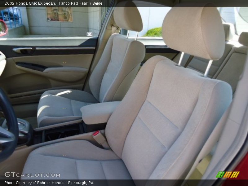 Tango Red Pearl / Beige 2009 Honda Civic EX Sedan