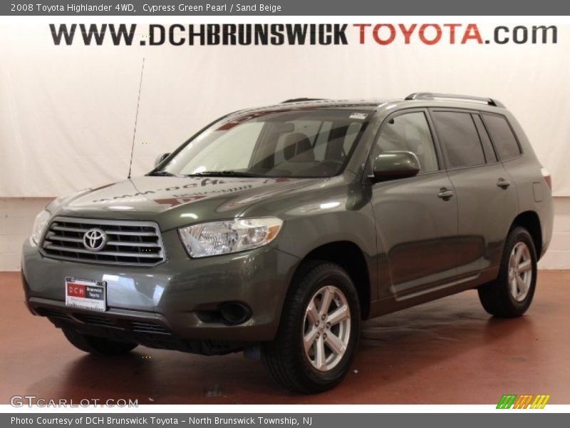 Cypress Green Pearl / Sand Beige 2008 Toyota Highlander 4WD