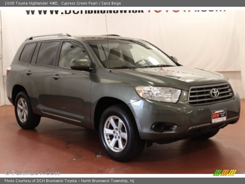 Cypress Green Pearl / Sand Beige 2008 Toyota Highlander 4WD