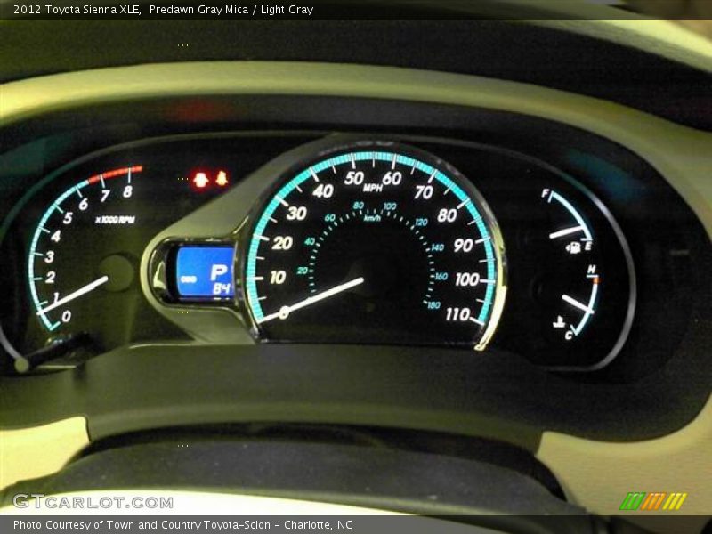 Predawn Gray Mica / Light Gray 2012 Toyota Sienna XLE