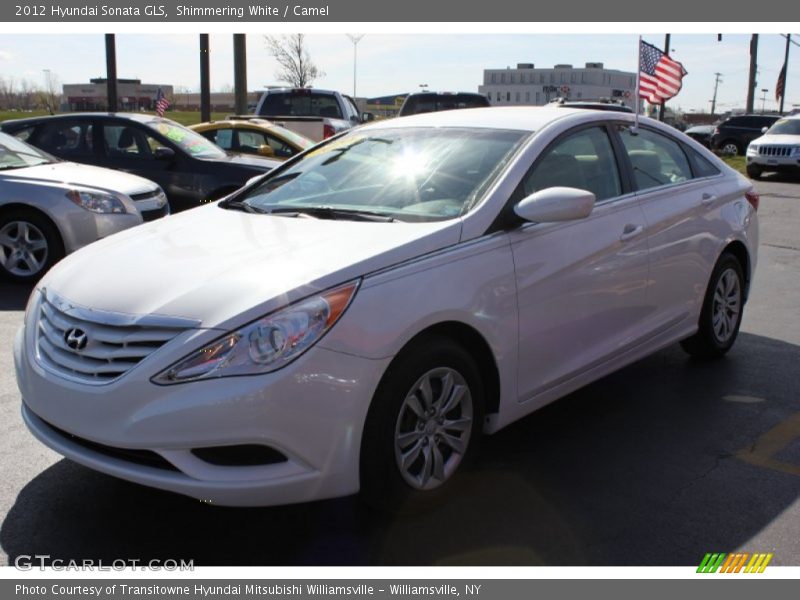 Shimmering White / Camel 2012 Hyundai Sonata GLS